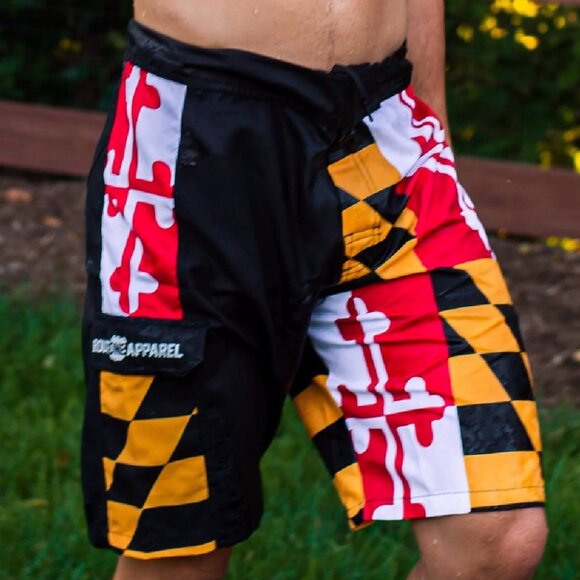 Maryland Flag Board Shorts - NEW Fast Ship - Picture 2 of 3